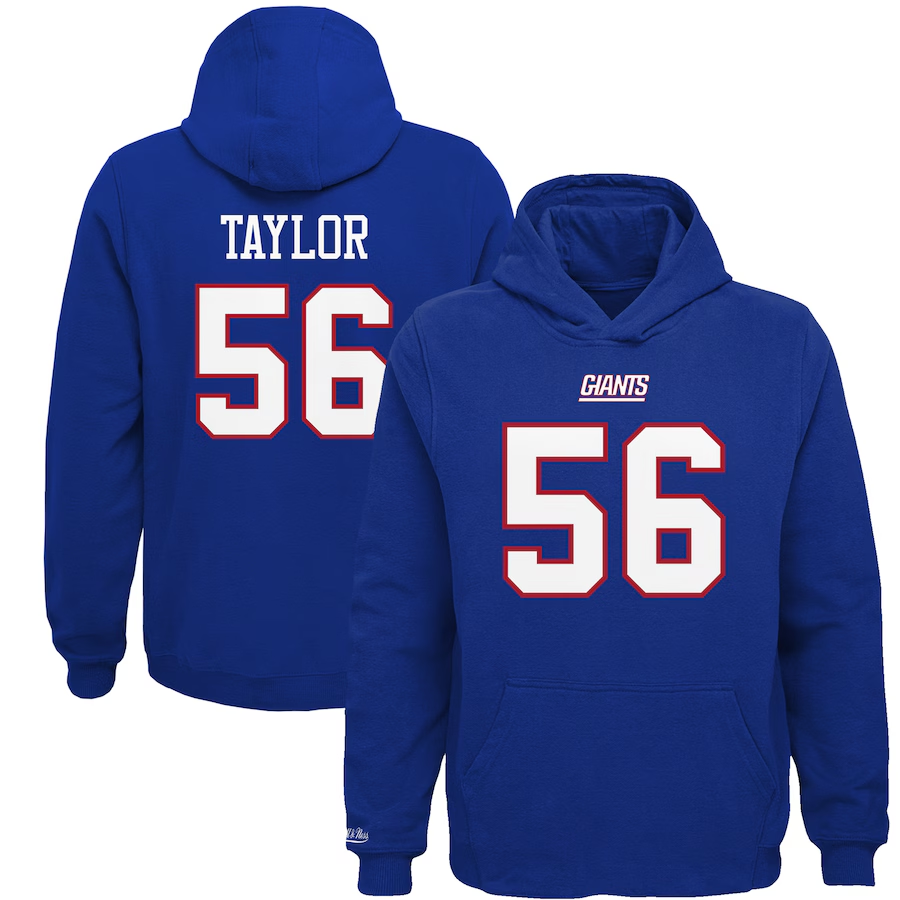 Men 2025 New York Giants #56 Taylor blue Hoodie 0819->new york giants->NFL Jersey